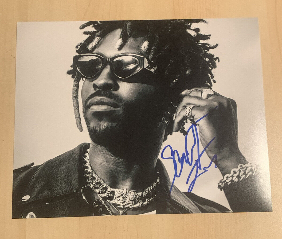 SAINT JHN HAND SIGNED 8x10 Photo Poster painting AUTOGRAPH RAPPER SINGER HUGE RARE COA