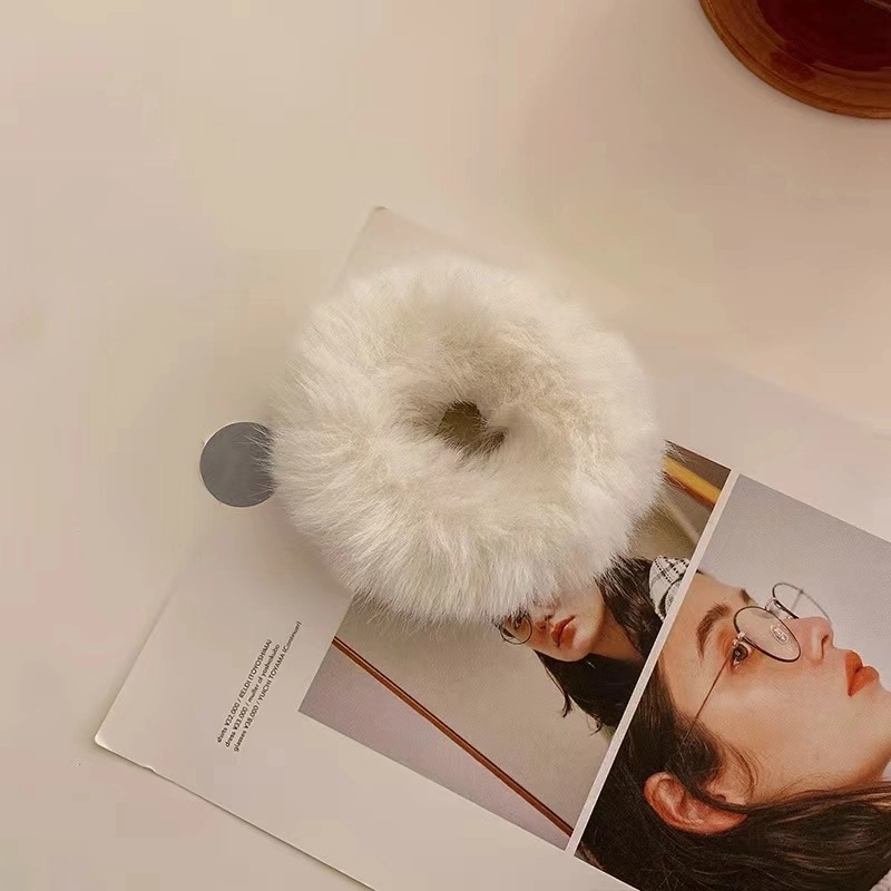 Autumn And Winter Plush Candy Color Hair Ring Women’s Soft Waxy Hair Rope Girl’s Head Rope Hair Strap Sweet Hair Accessories