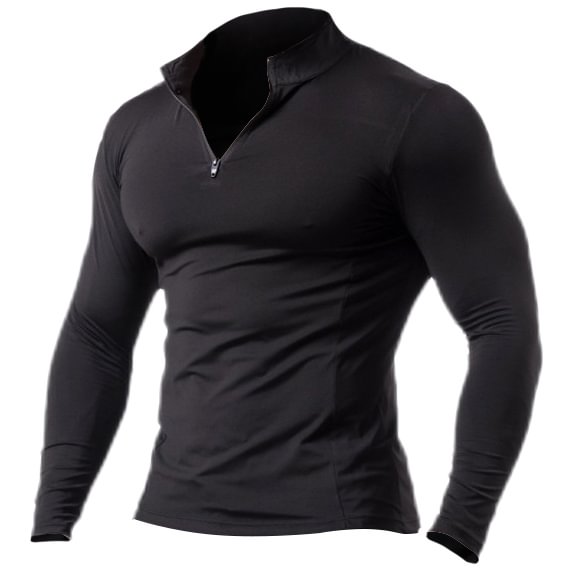 Men's Outdoor Fitness Running Breathable Elastic Long Sleeve T-Shirt-Compassnice®