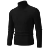 2023 Men's Turtleneck Striped Bottoming Sweater