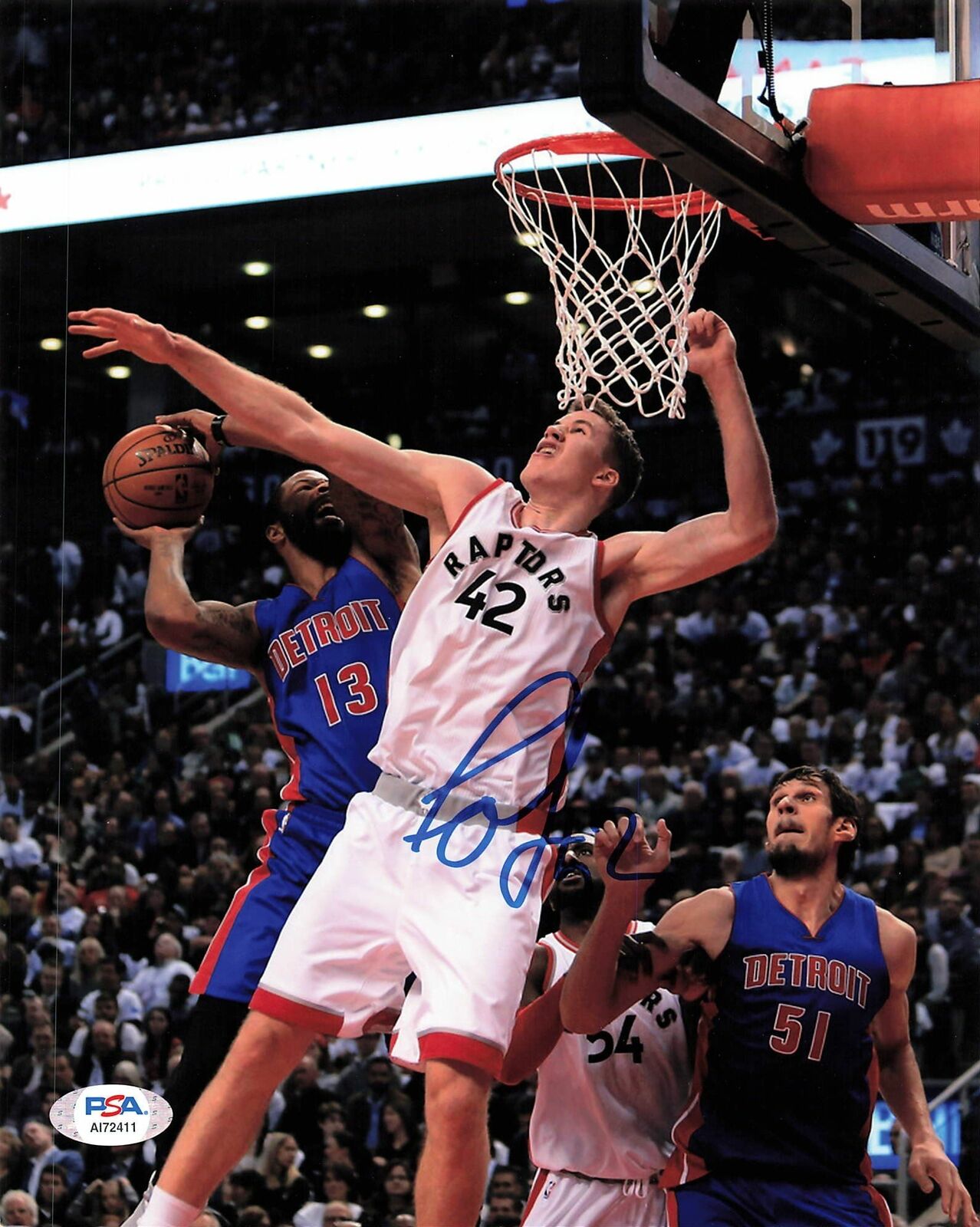 JAKOB POELTL signed 8x10 Photo Poster painting PSA/DNA Toronto Raptors Autographed