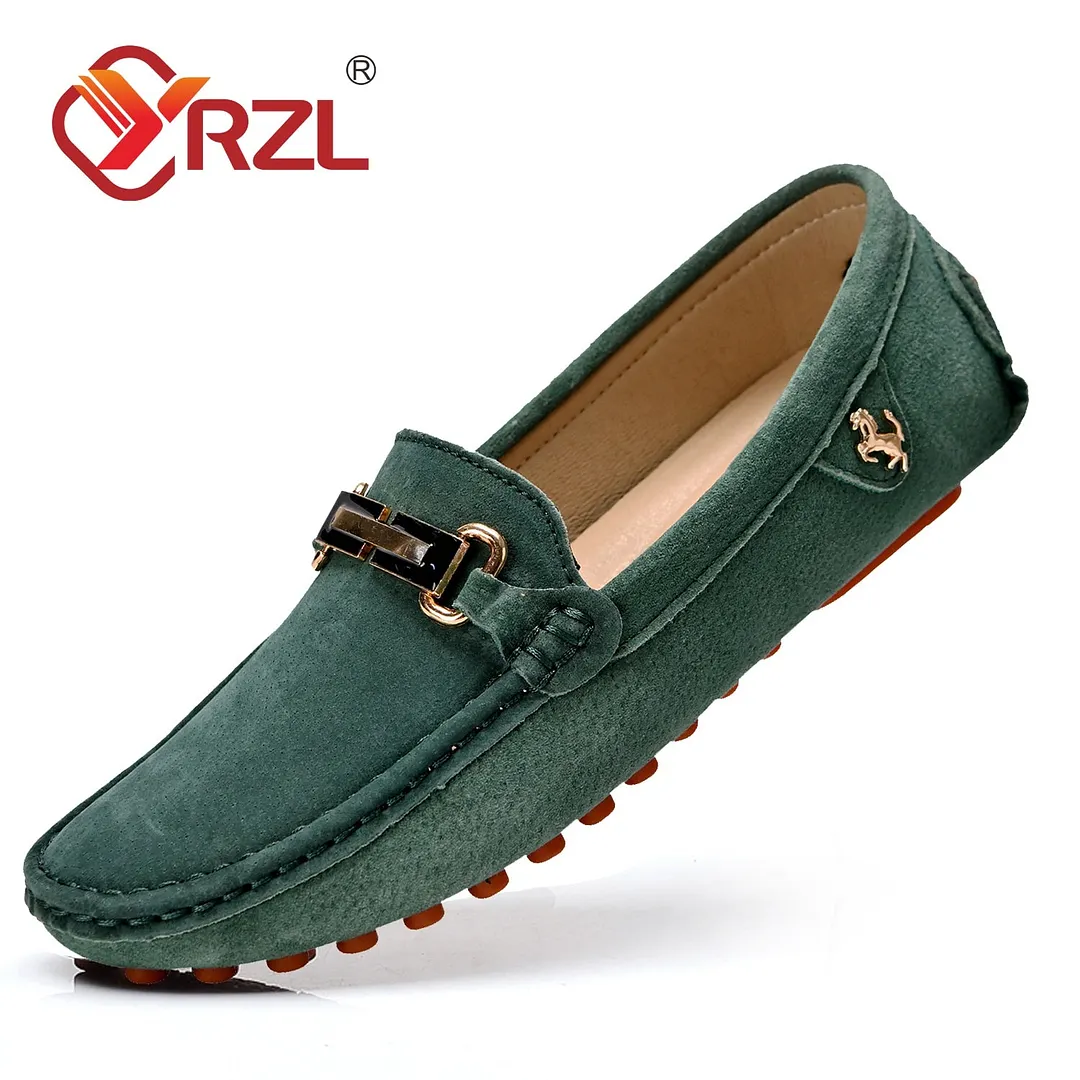 YRZL Loafers Big Size 48 Men Shoes Soft Driving Moccasins High Quality Flats Casual Leather Shoes Men Slip-on Loafers for Men