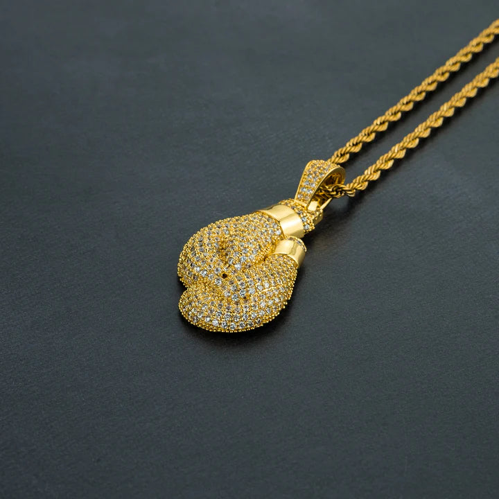 Boxing Gloves Pendant Necklace (24 inches)