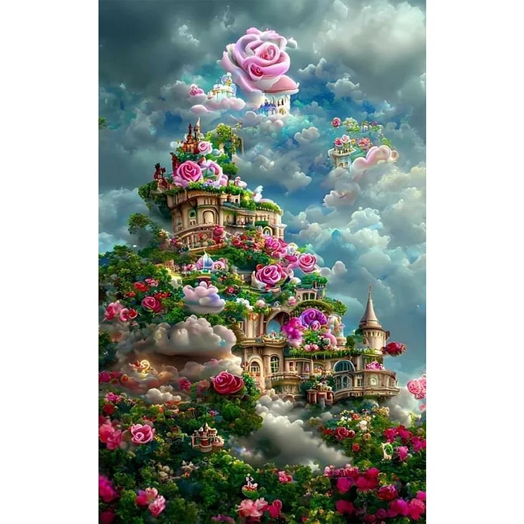 Full Round Diamond Painting - Dream Flower Castle 50*80CM