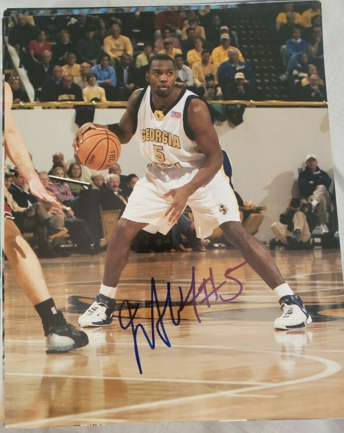 MARIO WEST GEORGIA TECH YELLOW JACKETS SIGNED AUTOGRAPHED 8X10 Photo Poster painting W/COA