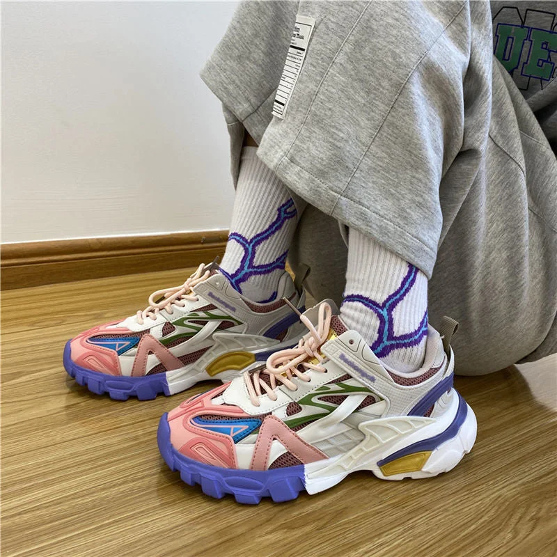 Women's Sneakers 2021 Colorful Summer Shoes for Girls Fashion Women Chunky Sneakers Brand Designers Casual Shoes