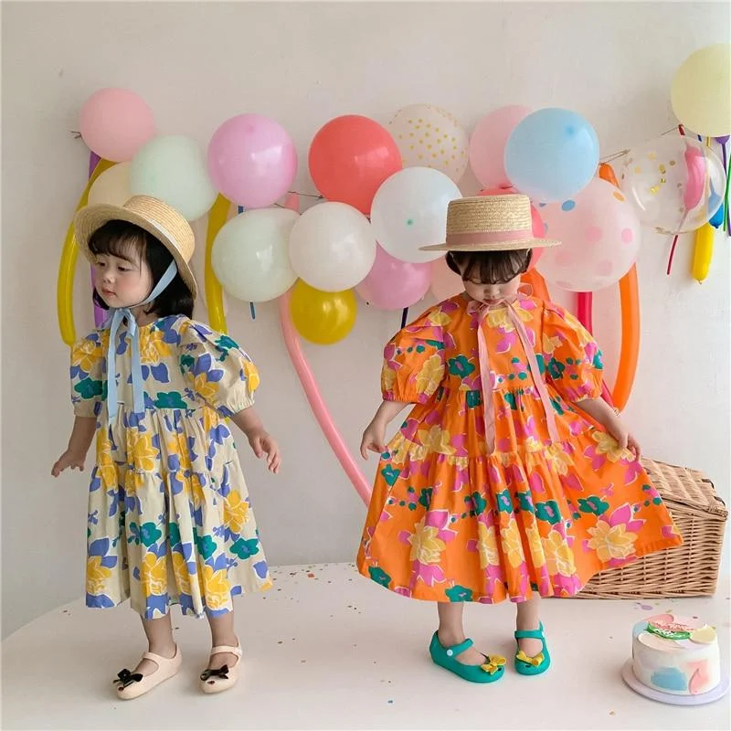 New Black Baby Spring Summer Girls Dress Kids Teenagers Children Clothes Outwear Special Occasion Long Sleeve High Quality