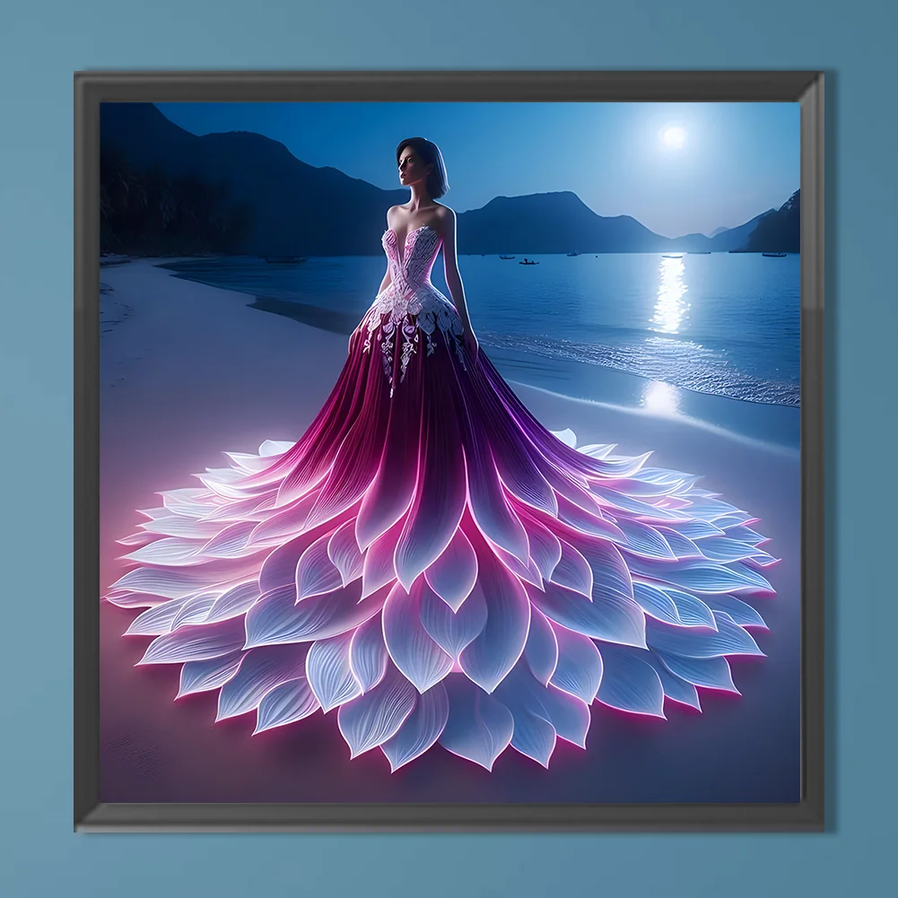 Diamond Painting - Full Round Drill - Gorgeous Skirt Beauty(Canvas|40*40cm)