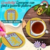 6 Stück Aston Villa FC DIY Diamond Painting Untersetzer Kits mit Halter für Erwachsene