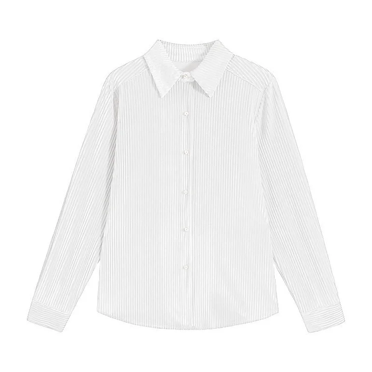 Pure Color Lapel Pleuche Shirt Workwear - Modakawa modakawa