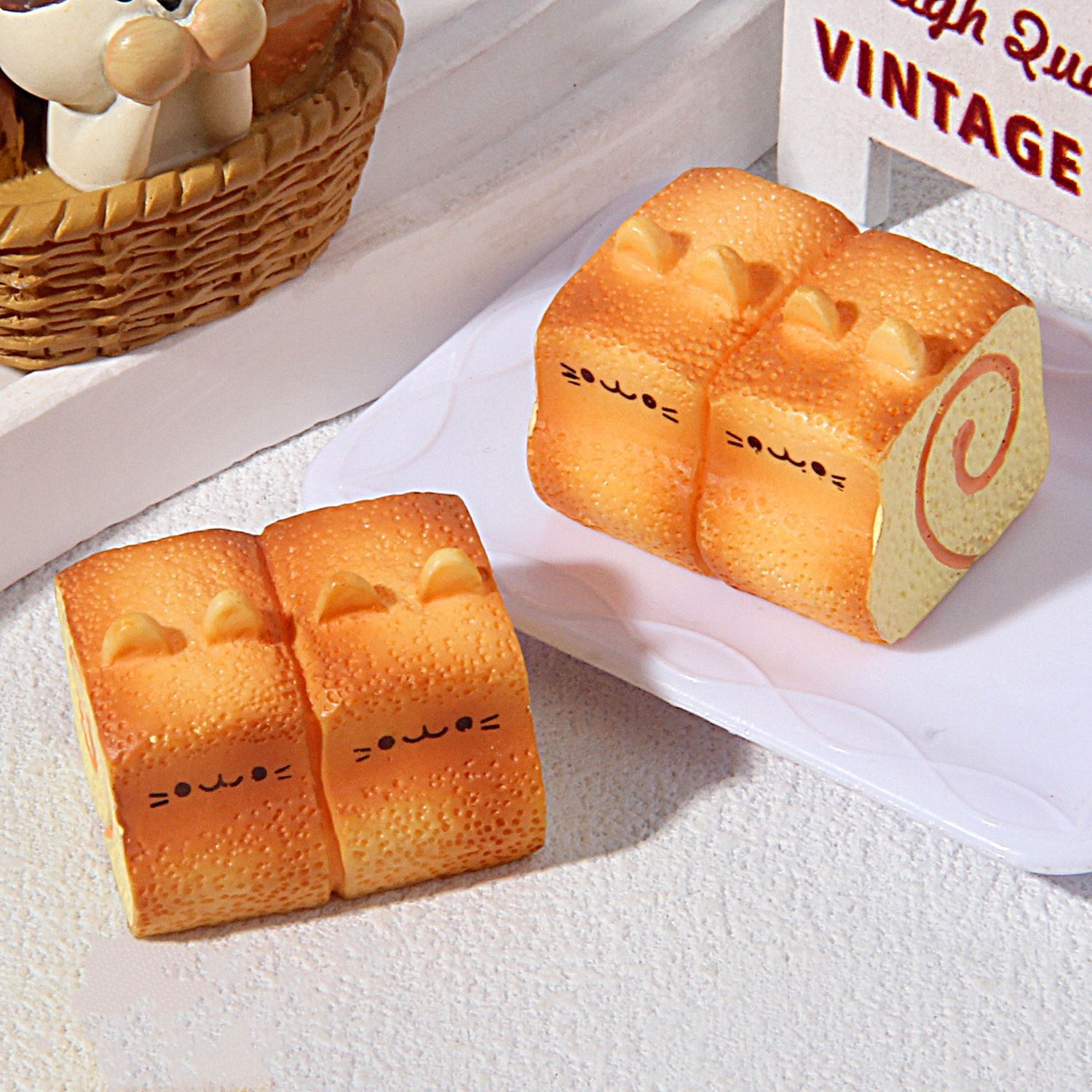 Mini Cat Toast Resin Charm