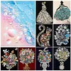 Kits d&rsquo;art partiel color&eacute;s en forme sp&eacute;ciale 5d DIY avec diamants &agrave; points avec cadre en bois, peintures de diamants, art de pierres pr&eacute;cieuses 17x22cm pour adultes, d&eacute;butants, d&eacute;coration int&eacute;rieure