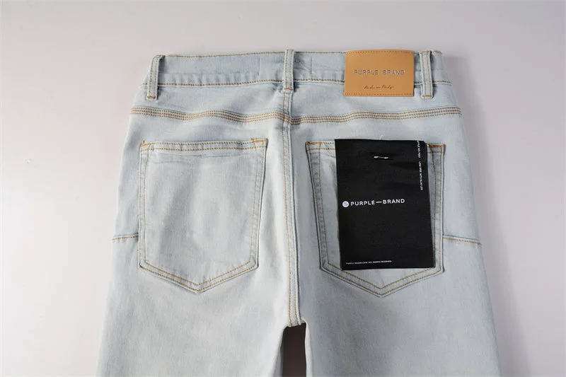 Purple Fashion Jeans 9081