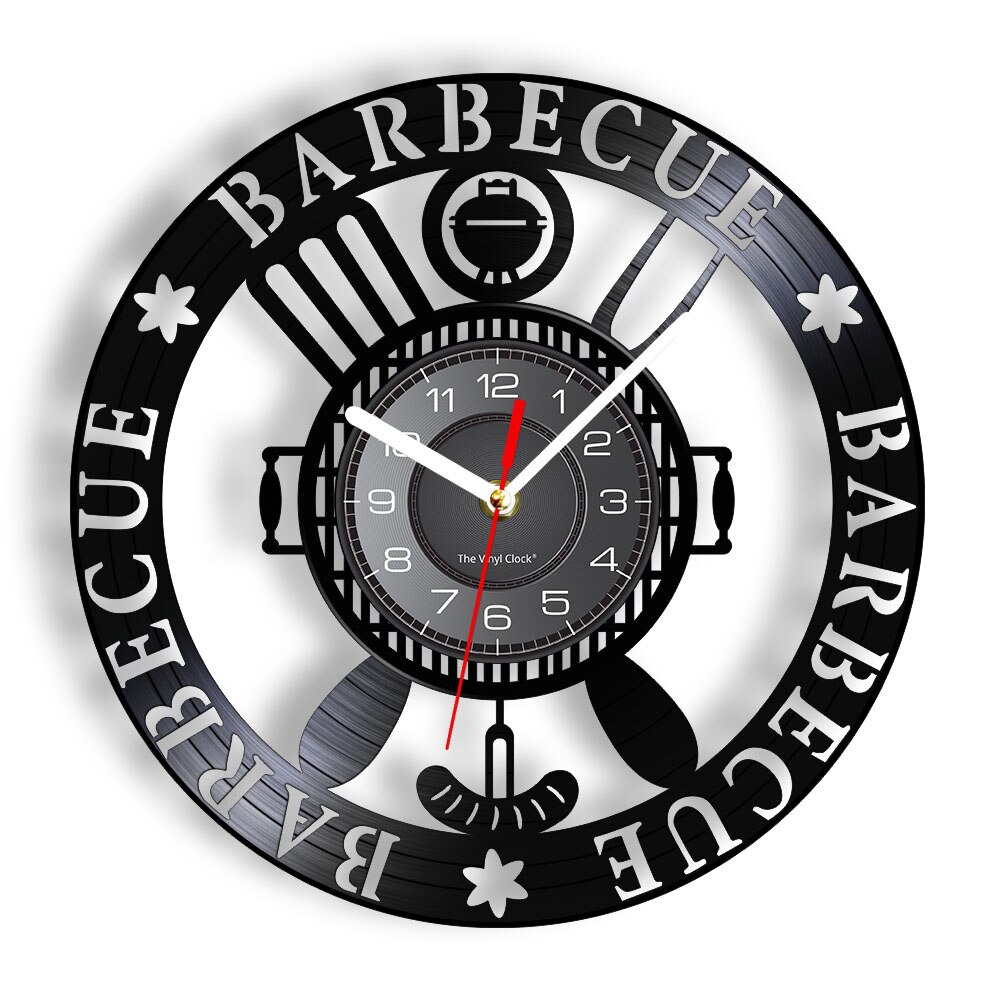 

BBQ Barbecue Roast Meat - Vinyl Record Wall Clock - Without LED, 501 Original