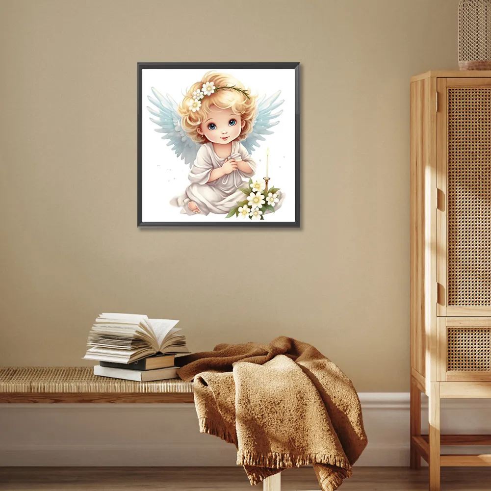 Diamond Painting - Full Round Drill - Angel(Canvas|30*30cm)