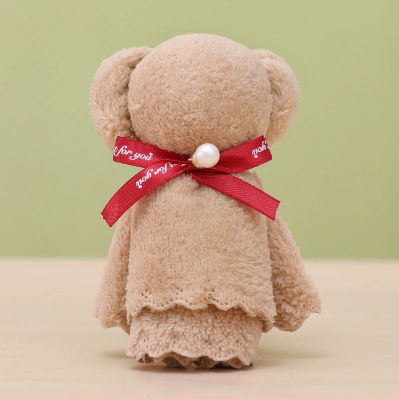 5 Pieces Coral Fleece Pineapple Pearl Bear Towel Gift Small Gift 30*30 Opening Gift Welfare Gift