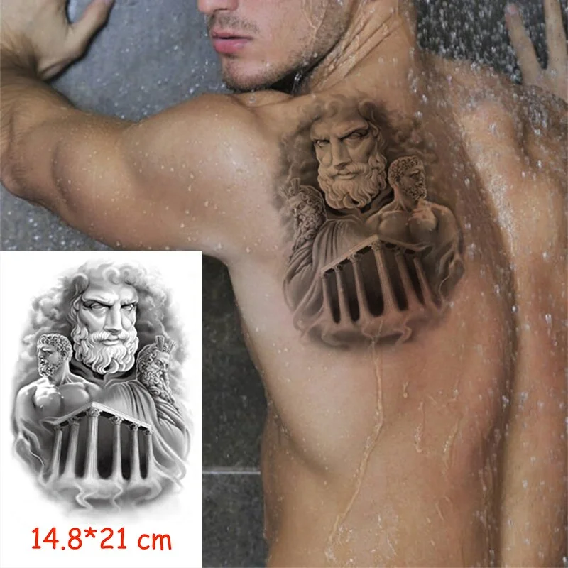 Waterproof Temporary Tattoo Sticker Horse Big Animal Hair Tatoo Water Transfer Fake Tatoo Flash Tatto Woman Man Kid 14.8*21 Cm