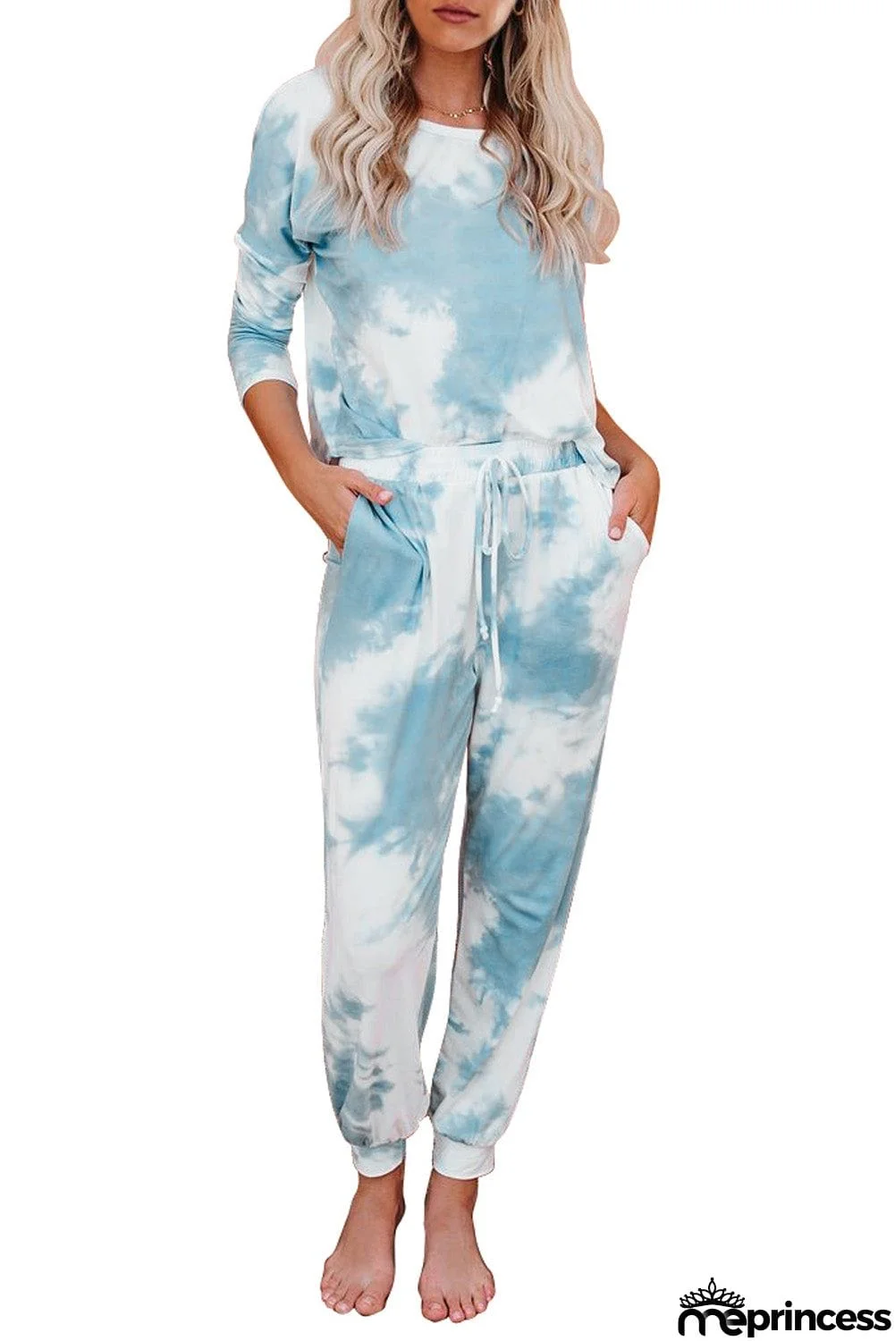 Tie Dye Knit Long Sleeve Joggers Set