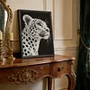 Spotted Leopard Special Shaped 5D DIY Partial Drill Diamond Pearl Painting Kit for Adults Beginners Home Decor Art Craft Pearl Diamond Painting 30x40cm