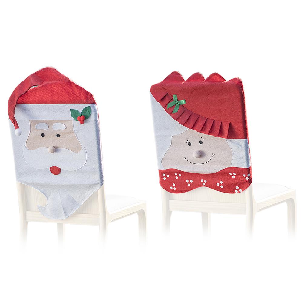 

Non-Woven Christmas Santa Claus Chair Cover New Year Dinner Seat Covers, 501 Original