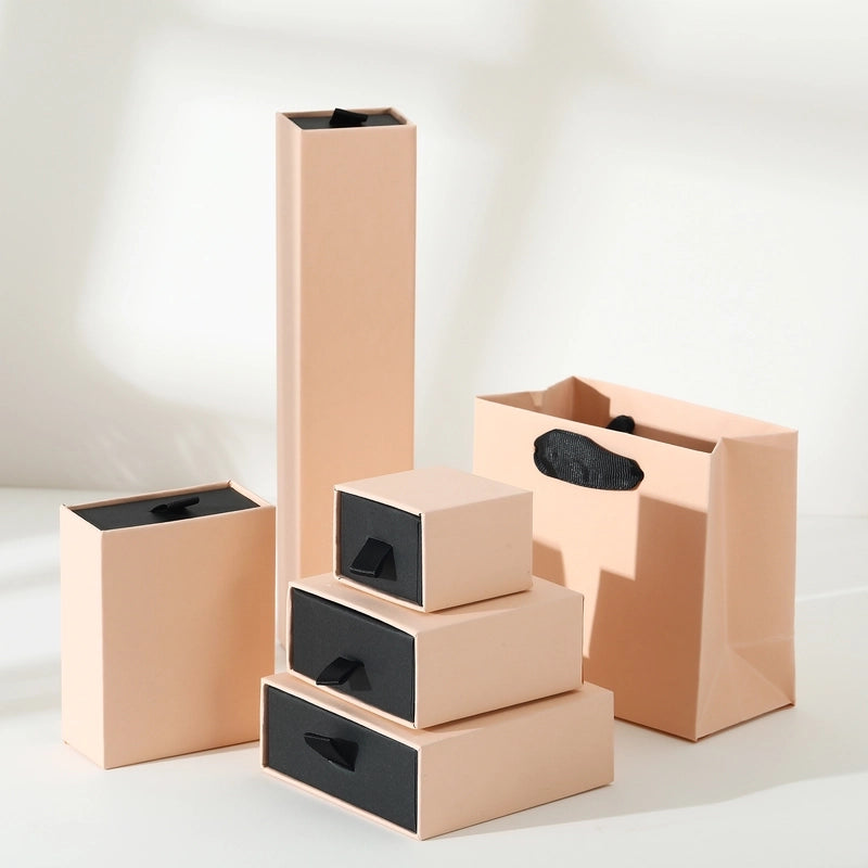 1 Piece Paper Classic Style Daily Solid Color Jewelry Boxes4