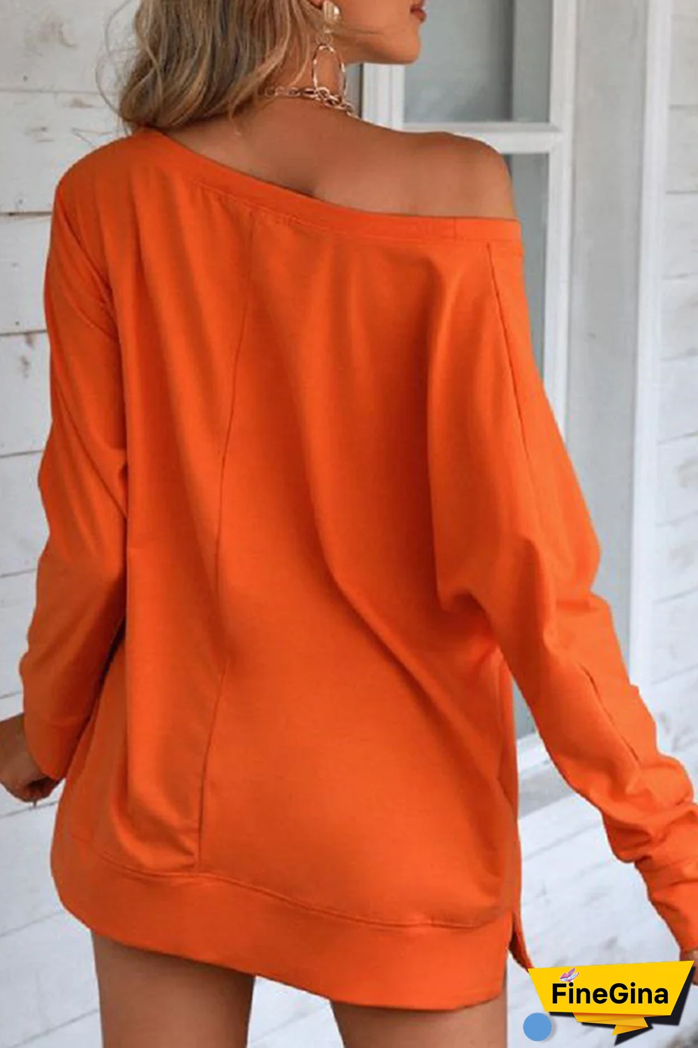 Street Print Split Joint Slit Tops