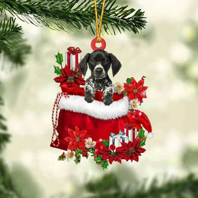 VigorDaily German Shorthaired Pointer In Gift Bag Christmas Ornament GB023