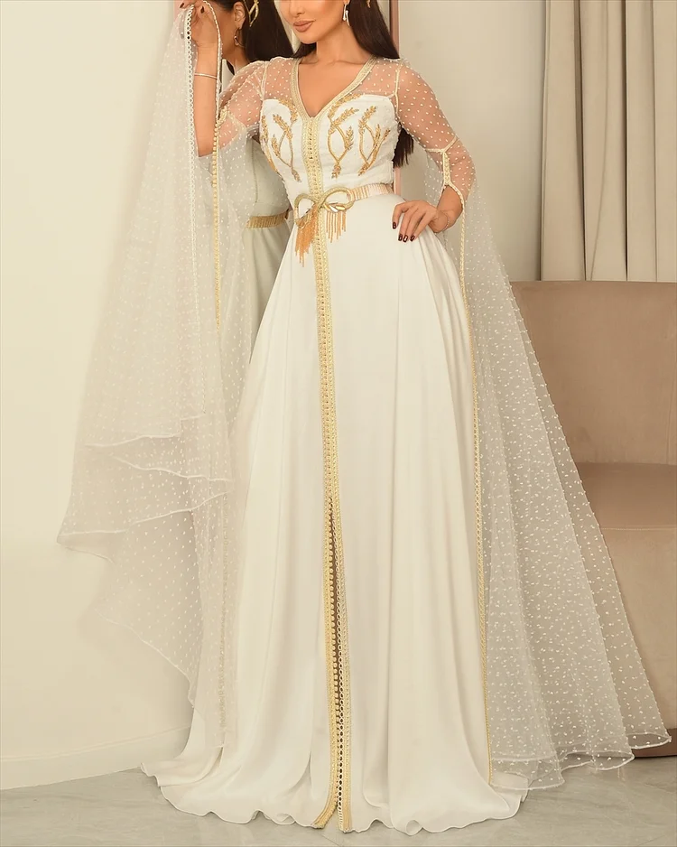 Women's Elegant Embroidered Evening Dress