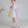 Kid Baby Girls Unicorn Party Rainbow Fancy Flower Dress