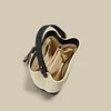 Stylish Dual Colors Leather Women's Bucket Bag