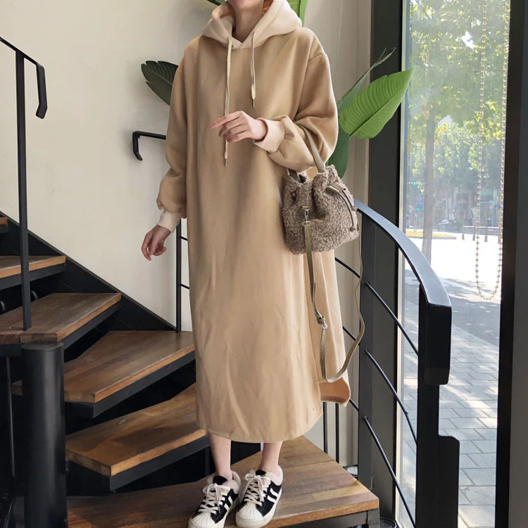 Original Roomy Buttoned Long Sleeves Hooded Long Sleeves Trench Coat