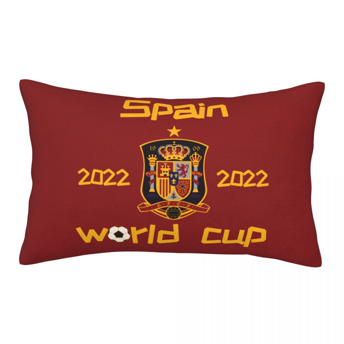 Spain 2022 World Cup Team Logo Rectangular Printed Pillow Cases