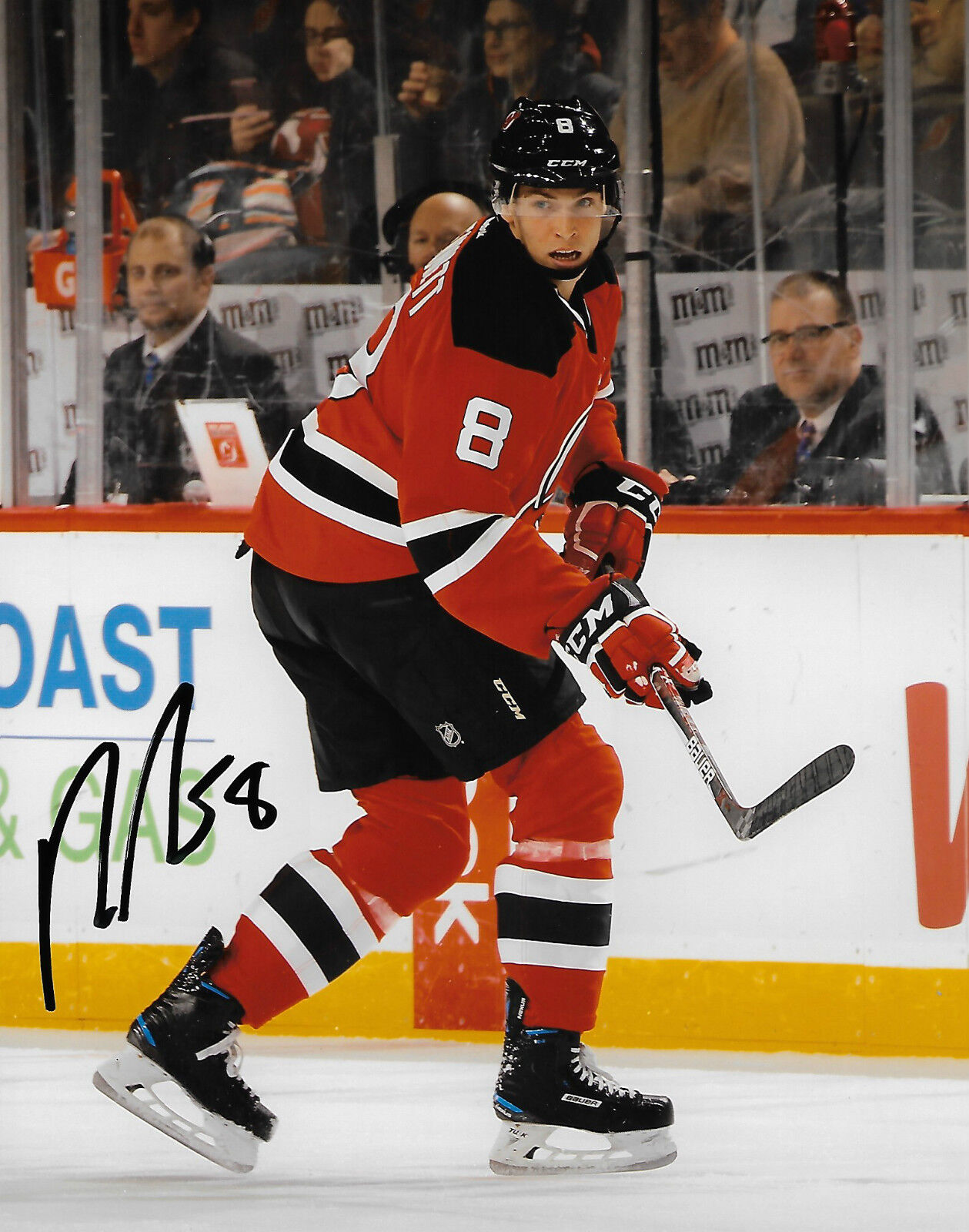 New Jersey Devils Beau Bennett Signed Autographed 8x10 NHL Photo Poster painting COA C