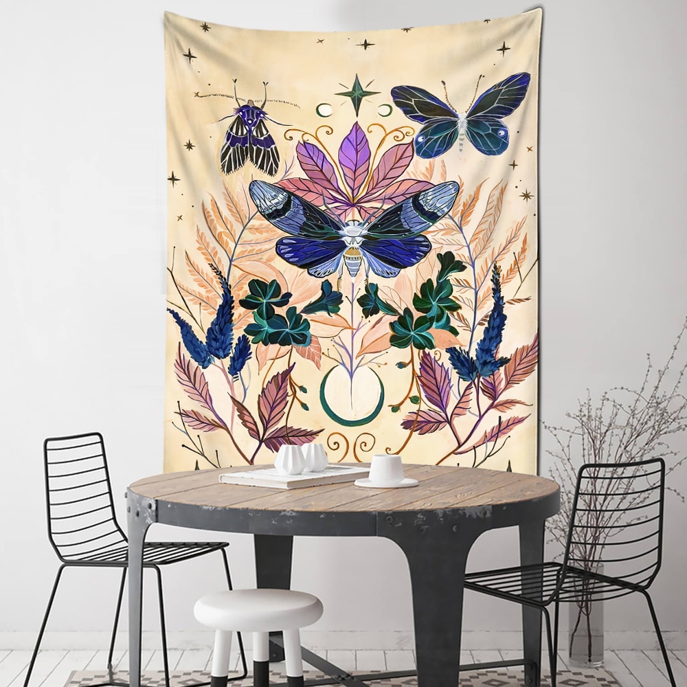 

Wall Tapestry - Tarot Flower Butterfly-150*130cm, 501 Original