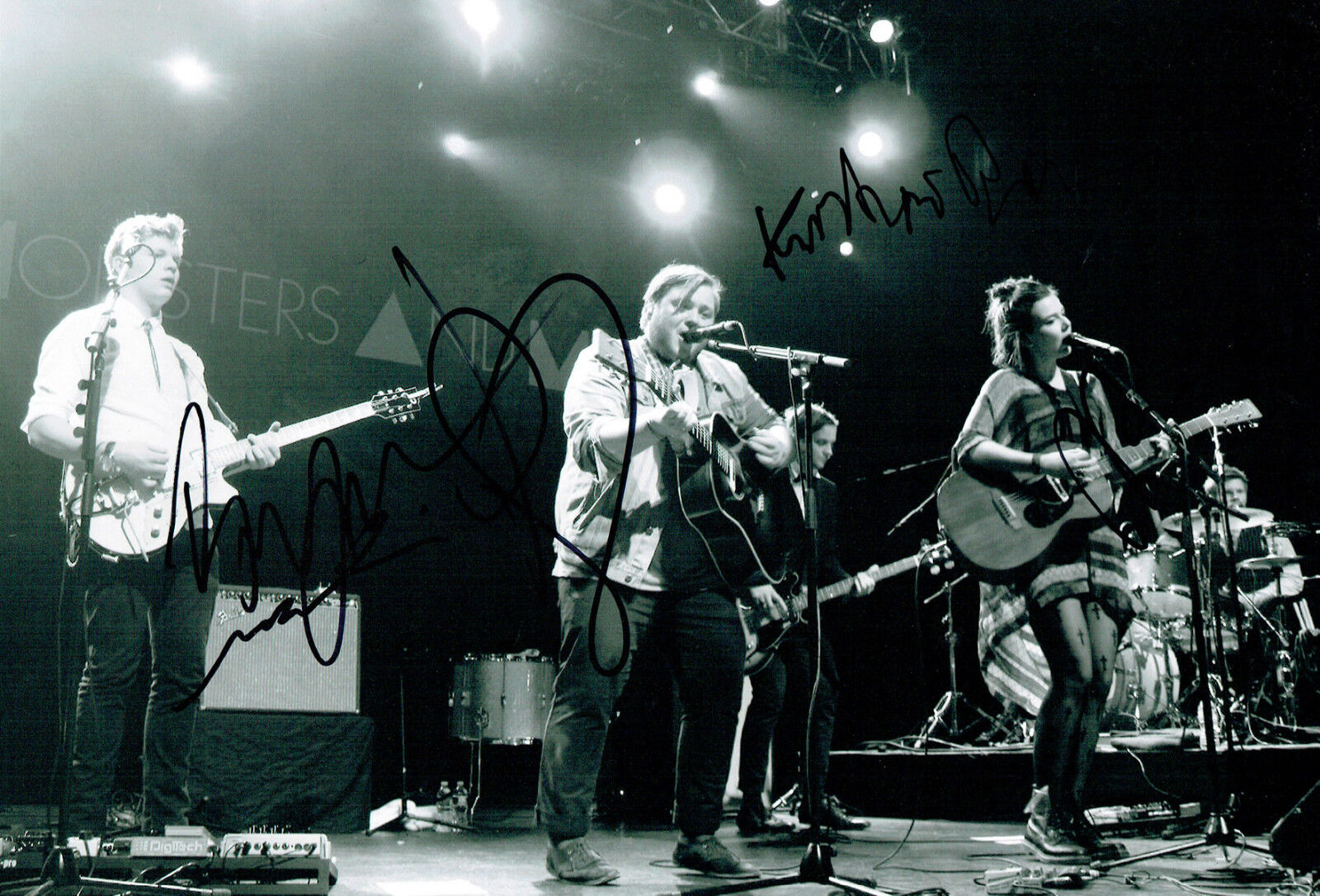 Of Monsters & Men Band RARE Signed Autograph 12x8 Photo Poster painting AFTAL COA