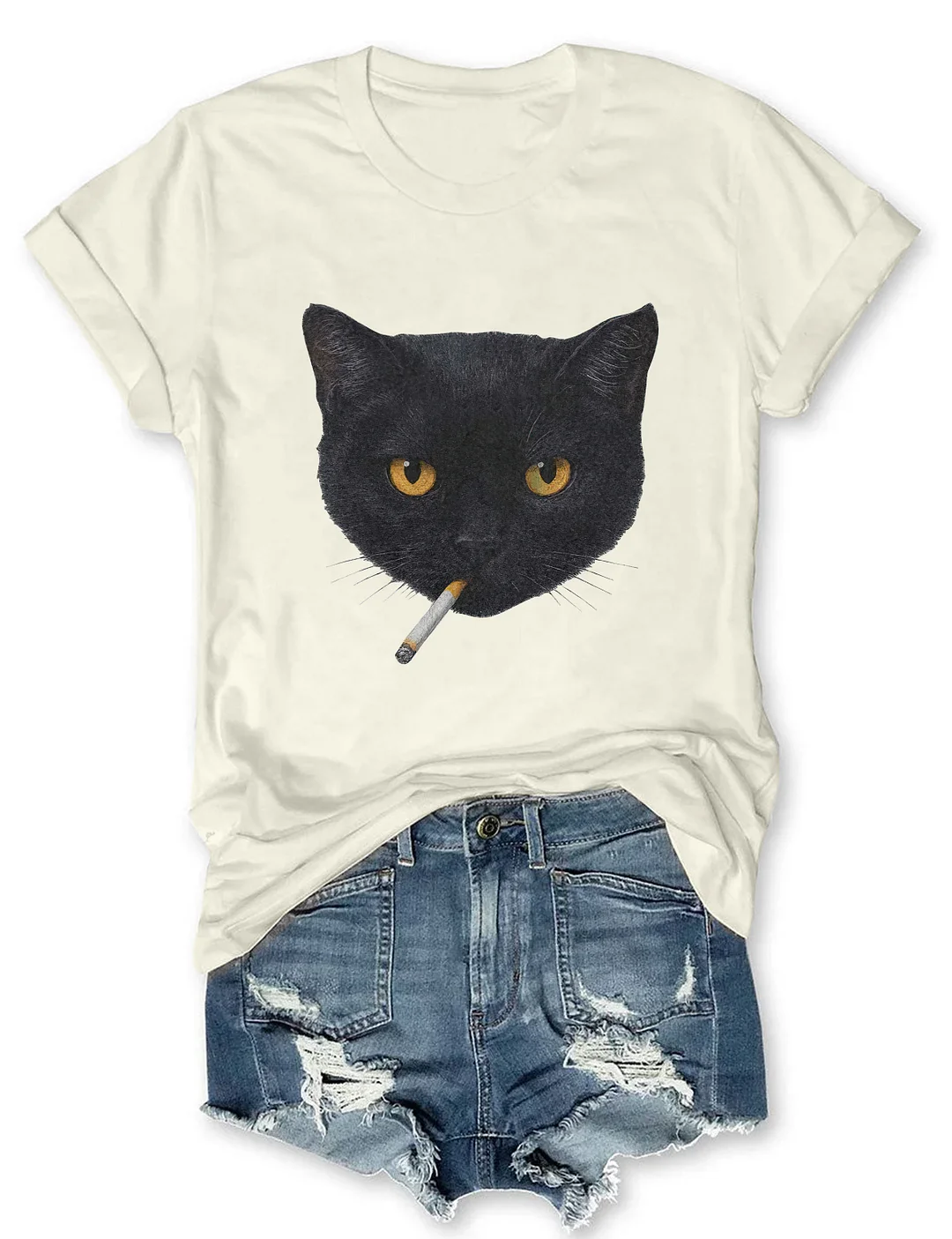 Smoking Cat T-shirt