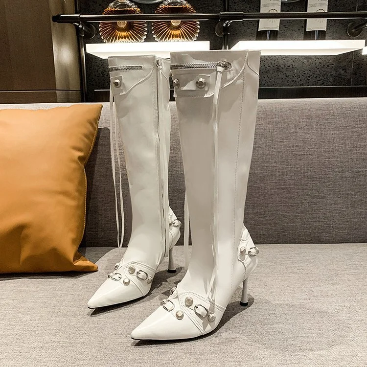 Yyvonne Tame With Gaseous Female Leather Boots 2025 Trend Sweet Cool Hottie Fashion Boots But Knee Boots High Boots