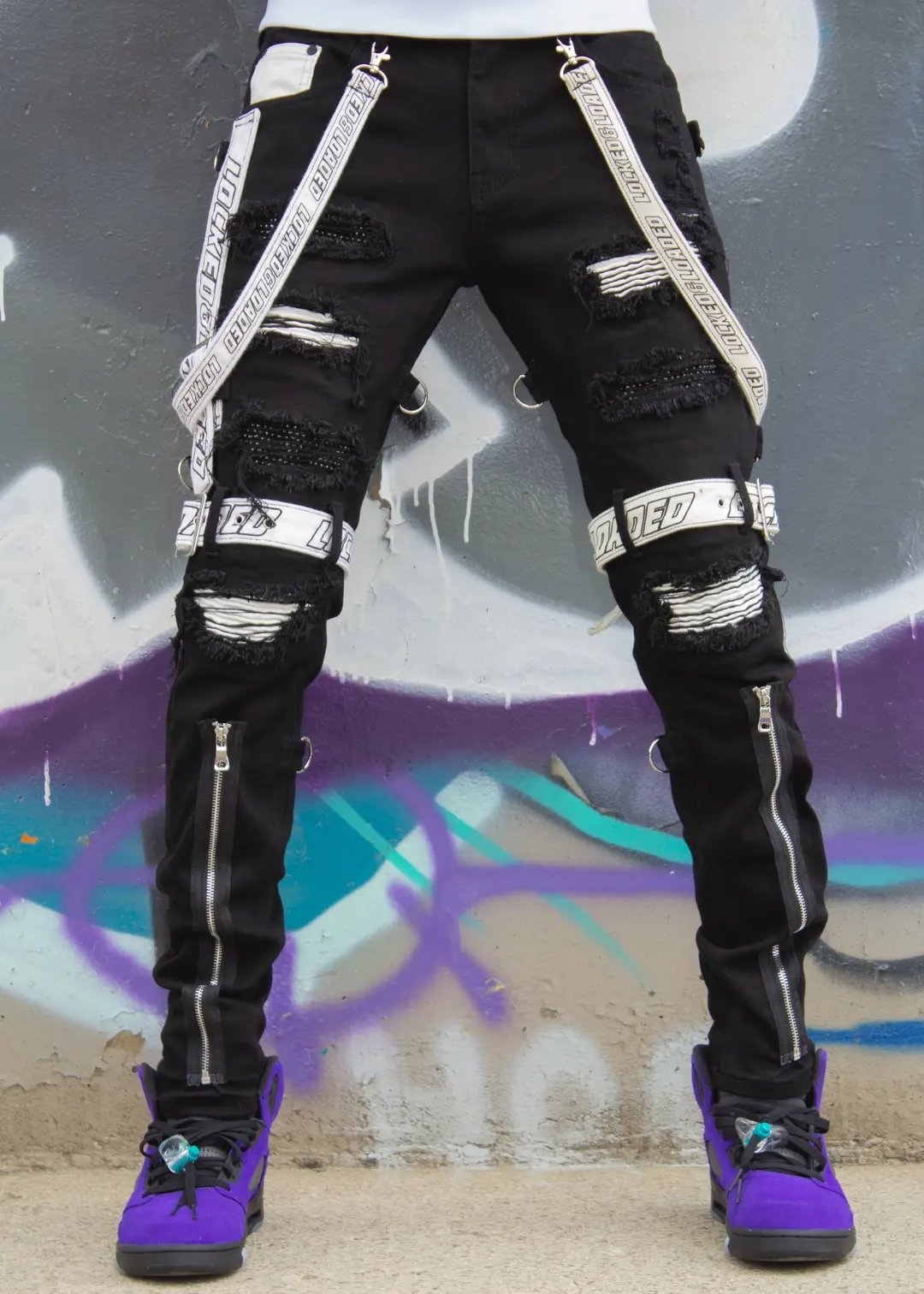 Straps and stones jeans Clearance