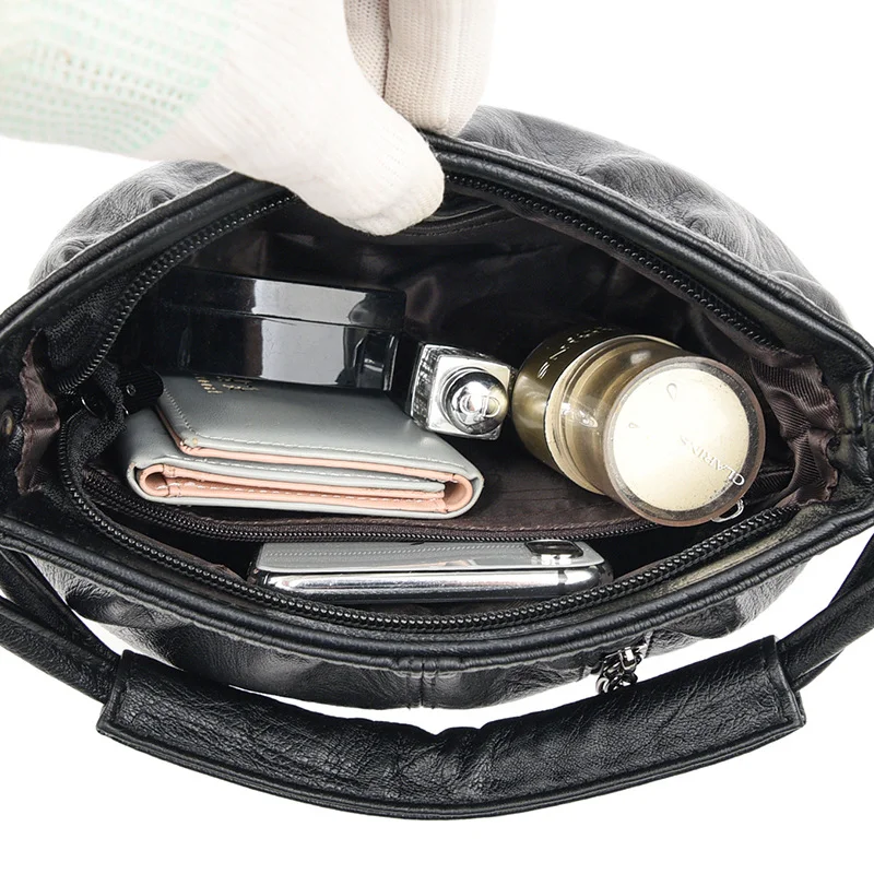 Simple Bucket Bag Casual Purse Bag Shoulder Slung Bag