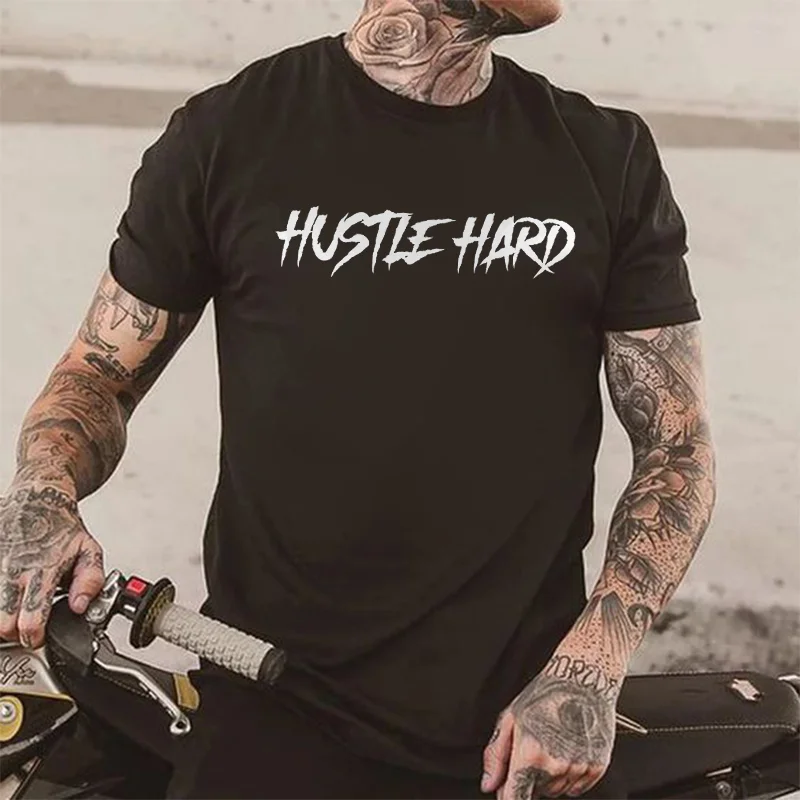 Hustle Hard Printed Men's T-shirt -  