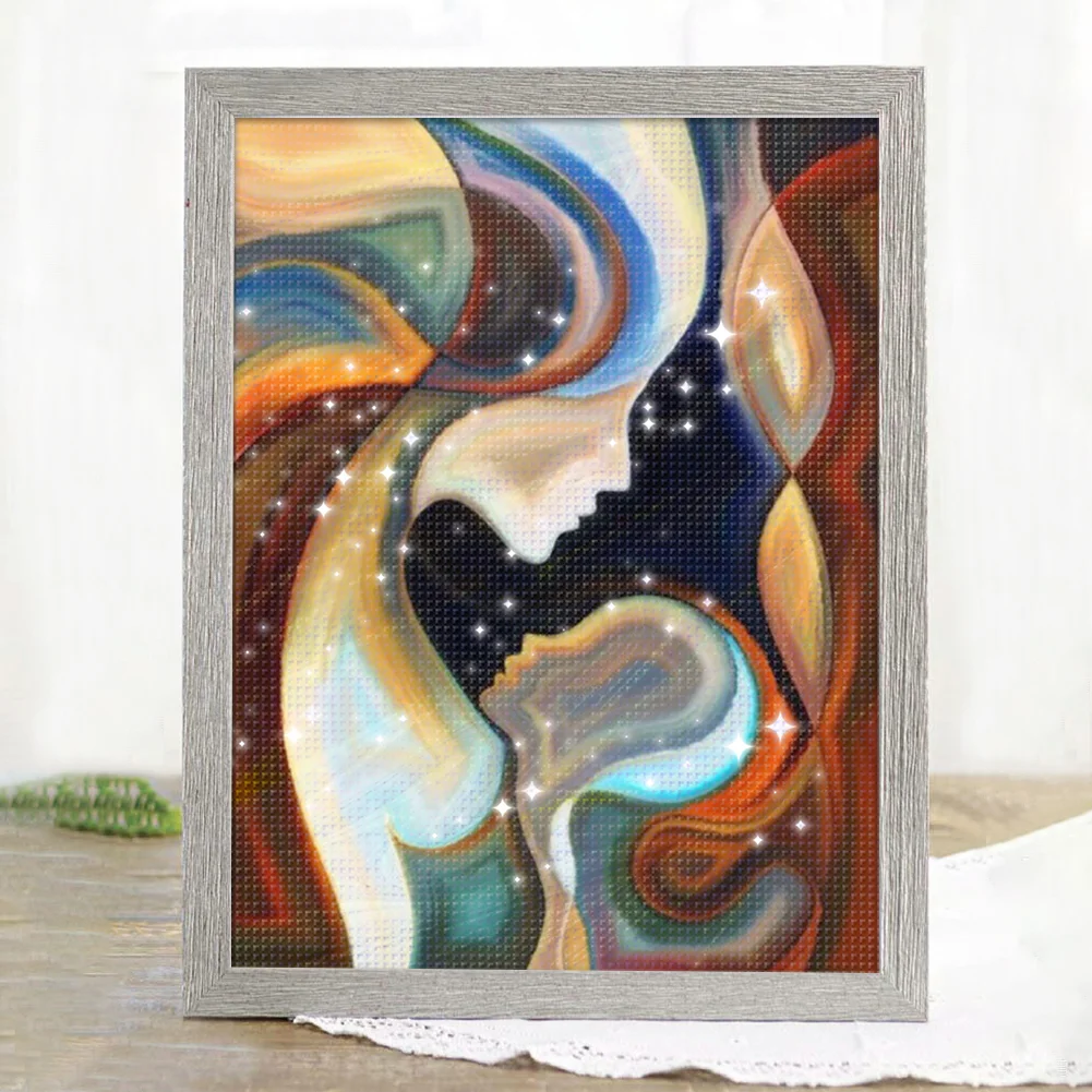 9CT Full Stamped Cross Stitch Bead Embroidery- Figure(Canvas|30*40CM)