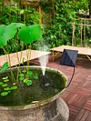 1.4W Solar Adjustable Fountain Pump with 7 Nozzles Solar Panel Kit for Bird Bath