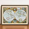 (Big Size) World Map - 11CT Stamped Cross Stitch 90*66cm/35.43*25.98in(Brand)