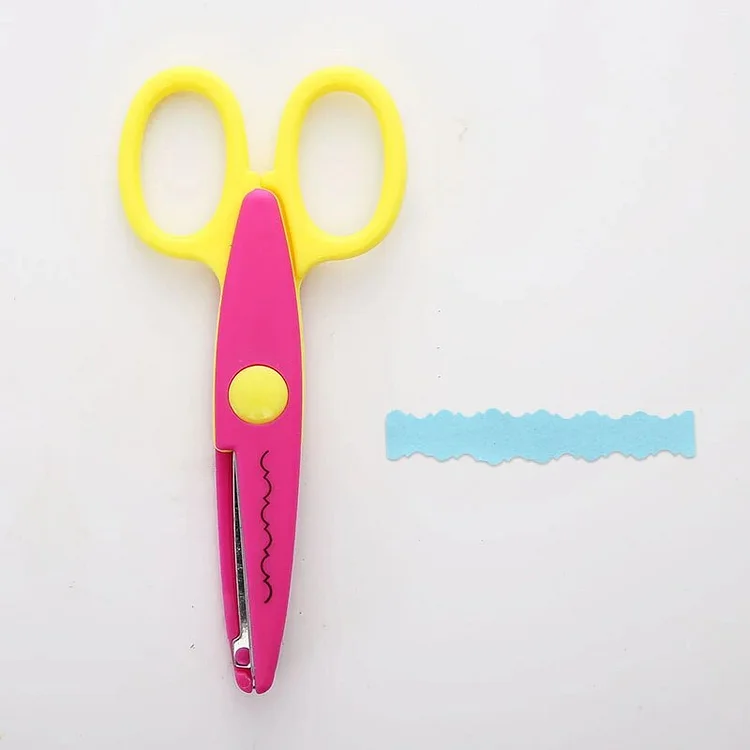 Journalsay 1 Pc 6 Inches Multifunctional Child Safety Lace Scissors 