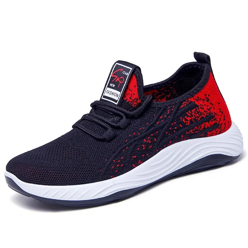 2021 New Women's Sneakers Spring and Summer Flying Woven Breathable Casual Running Shoes Ladies Outdoor Soft Bottom Trend Shoes