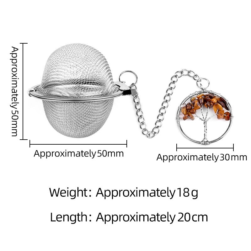 Vintage Style Classic Style Life Tree 304 Stainless Steel Crystal Agate 1 Piece