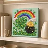 DIY Pre-Framed St- Patrick Day Button Art Canvas Kit
