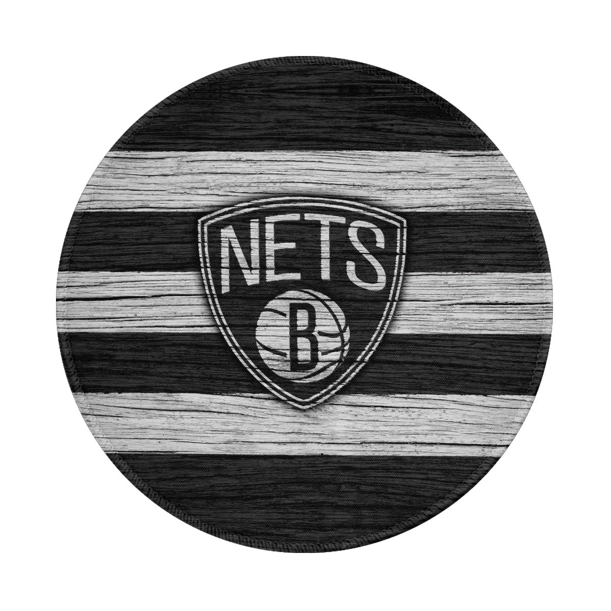 Brooklyn Nets Wooden Texture Gaming Round Mousepad for Computer Laptop