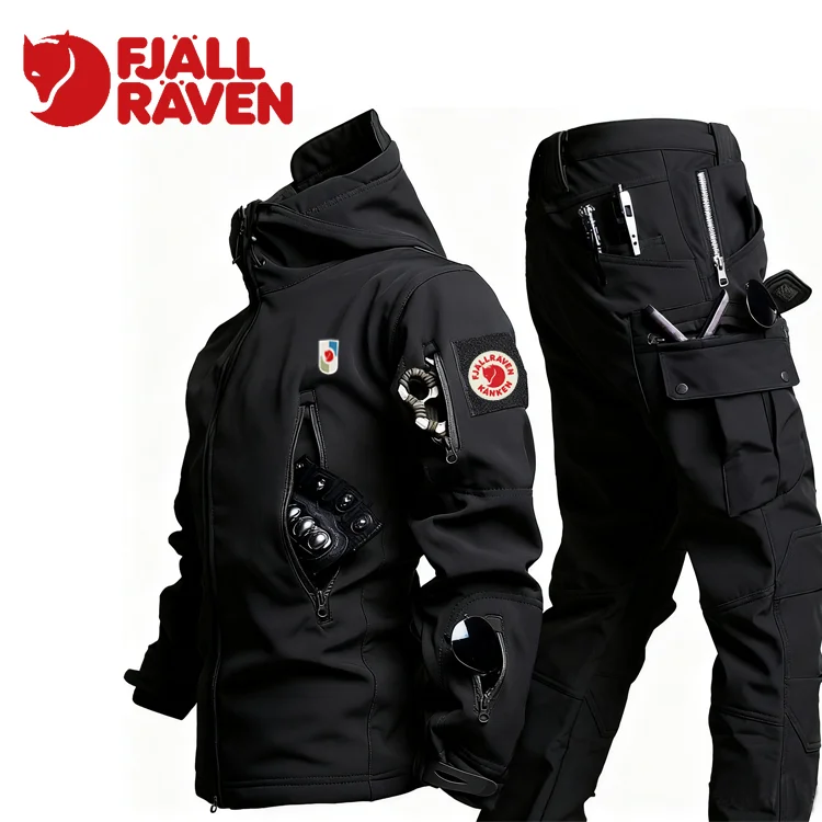 Mo&scaron;ki dvodelni gorski kombinezon Fj&auml;llr&auml;ven iz morske kože, topel