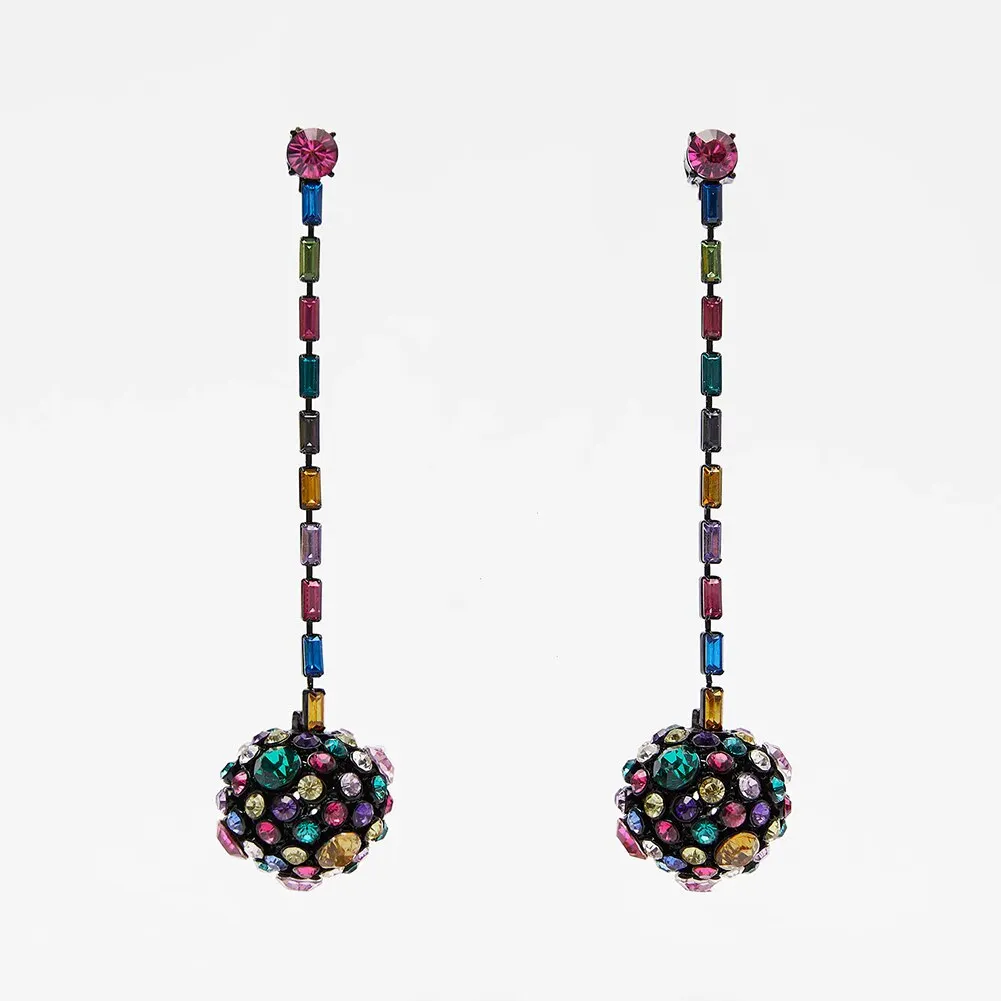 Dvacaman 2020 New Fashion Irregular Ceramic Pendant Earrings Women Vintage Handmade Resin/Wood/Metal Long Drop Earrings Jewelry